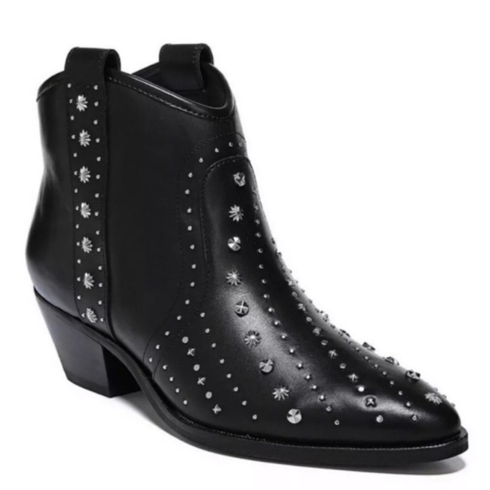Black Studded Ankle Boots